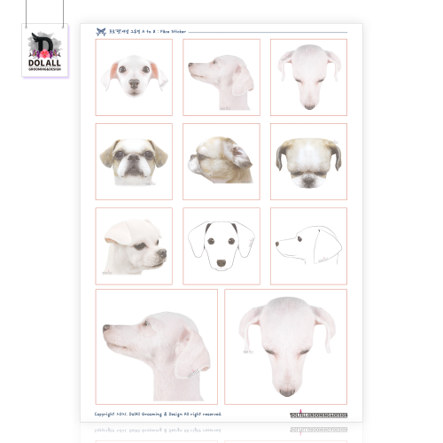 [Dol-ol-grooming] No.3 Puppy sticker for facial dog beauty writing.